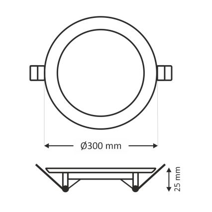 LED Einbauleuchte LED/24W/230V