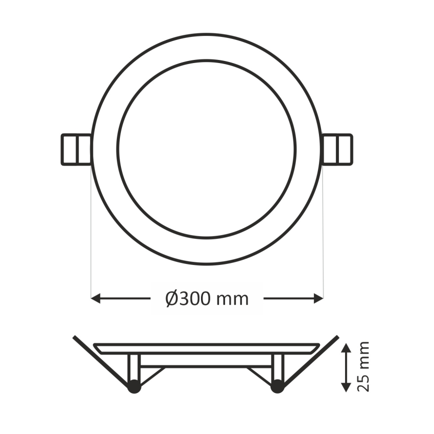 LED Einbauleuchte LED/24W/230V