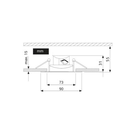 LED-Einbauleuchte EYE LED/5W/230V 3000K