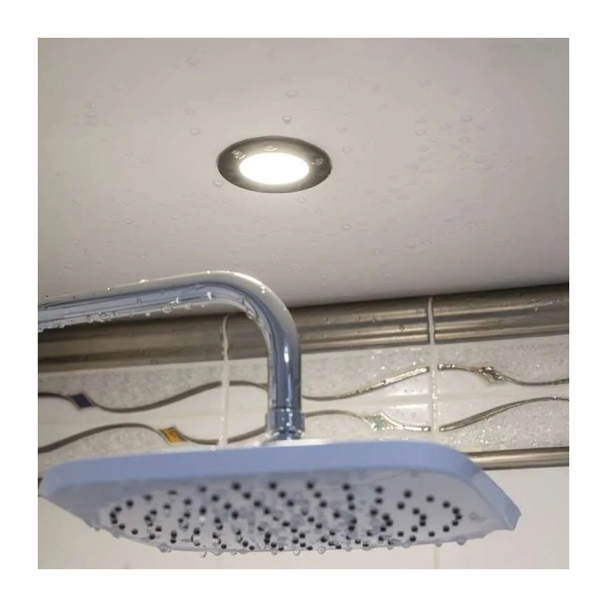 LED-Einbauleuchte für Badezimmer LORI LED/4,5W/230V IP65 2700/4000K d 8,5 cm schwarz
