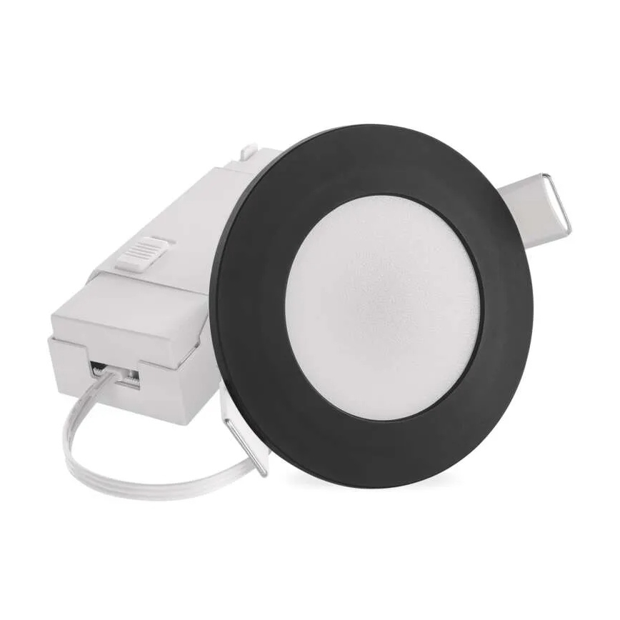 LED-Einbauleuchte für Badezimmer LORI LED/4,5W/230V IP65 2700/4000K d 8,5 cm schwarz