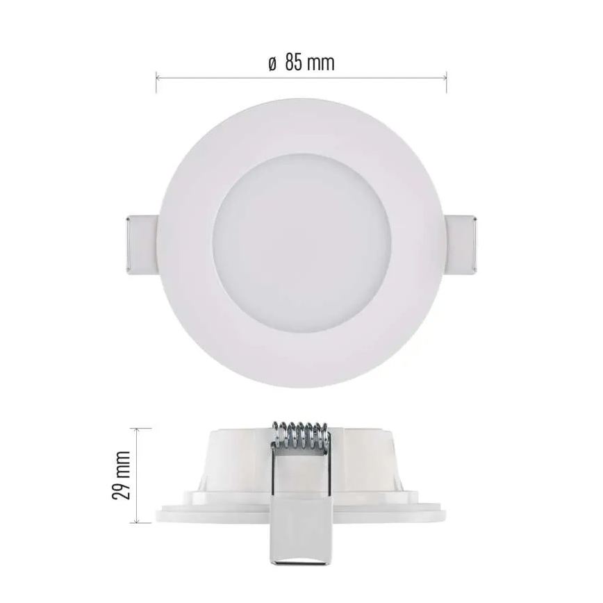 LED-Einbauleuchte für Badezimmer LORI LED/4,5W/230V IP65 2700/4000K d 8,5 cm weiß