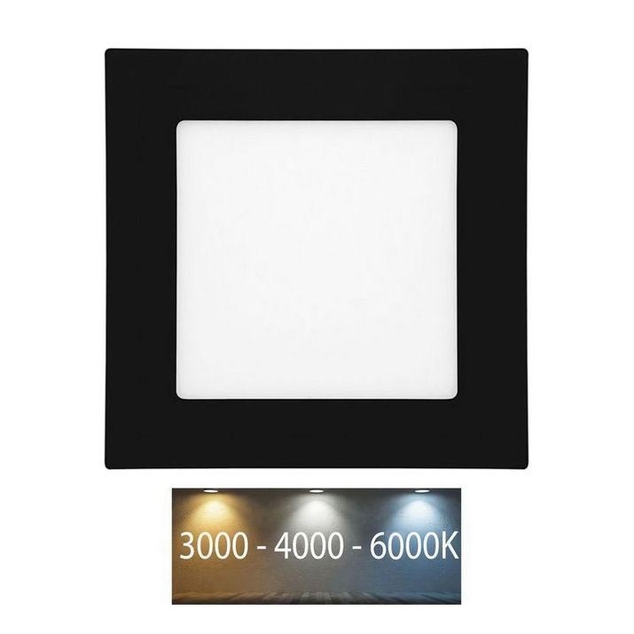 LED-Einbauleuchte für Badezimmer RAFA LED/6W/230V 3000/4000/6000K 12x12 cm IP44 schwarz