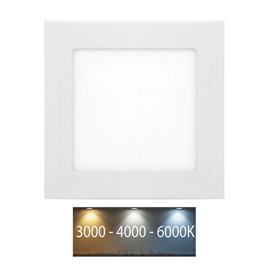 LED-Einbauleuchte für Badezimmer RAFA LED/6W/230V 3000/4000/6000K 12x12 cm IP44 weiß