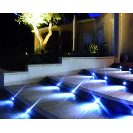 LED-Einbauleuchte für den Außenbereich EASY CONNECT 1xGU10/2W/230V blau IP67 rund