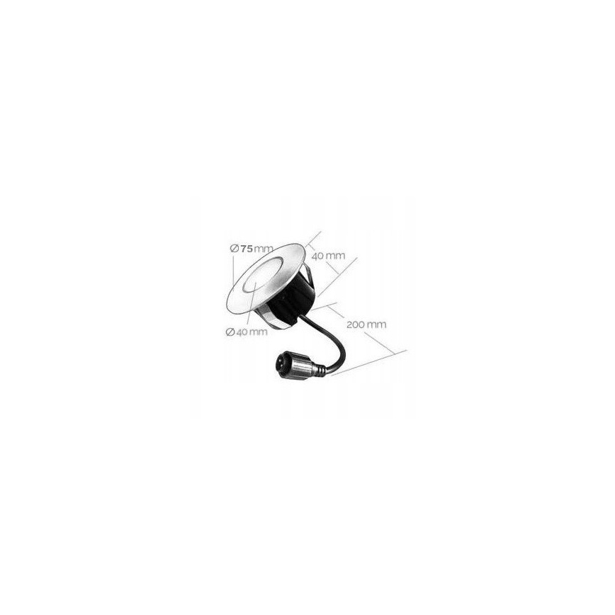LED-Einbauleuchte für den Außenbereich EASY CONNECT 1xGU10/2W/230V blau IP67 rund