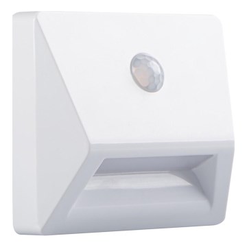 LED-Einbauleuchte IRS mit Bewegungs- und Dämmerungssensor LED/0,3W/3xAAA IP54 weiß
