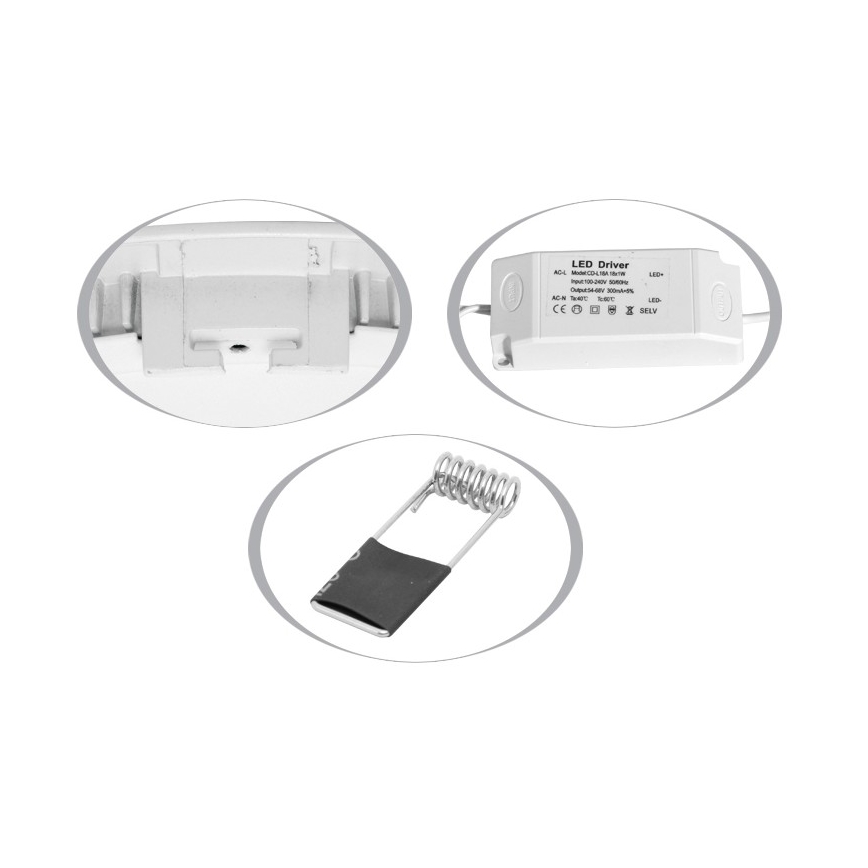 LED-Einbauleuchte für Badezimmer LADA LED/18W/230V 2700K IP44