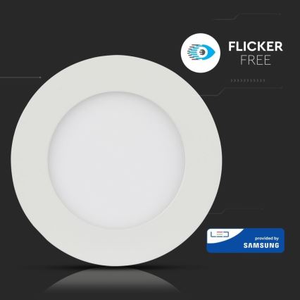 LED-Einbauleuchte LED/12W/230V 3000K rund