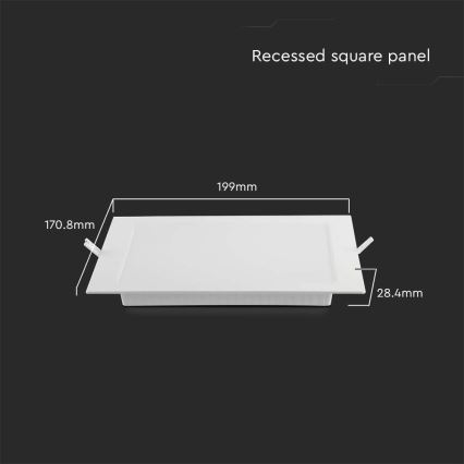 LED-Einbauleuchte LED/12W/230V 6500K