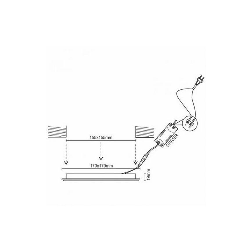 LED-Einbauleuchte LED/12W/230V