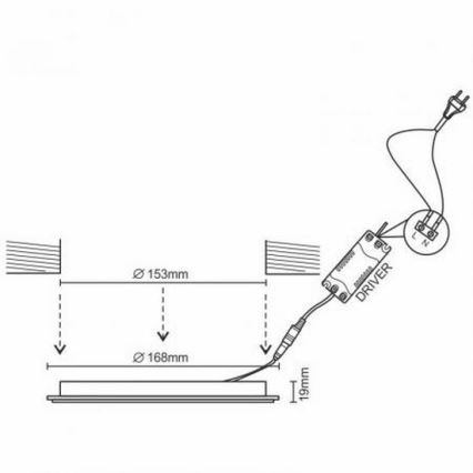 LED-Einbauleuchte LED/12W/230V