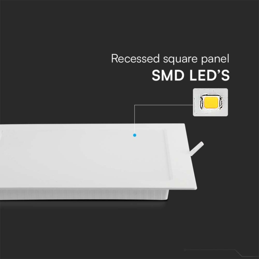LED-Einbauleuchte LED/18W/230V 22x22 cm 4000K weiß