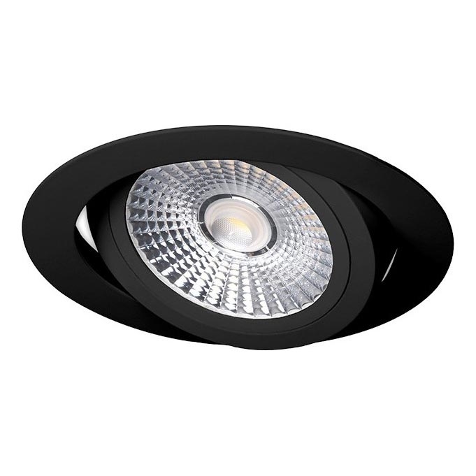 LED-Einbauleuchte LED/18W/230V 3000K d 11,5 cm schwarz