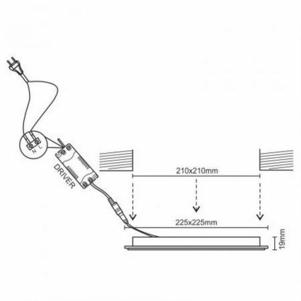 LED-Einbauleuchte LED/18W/230V