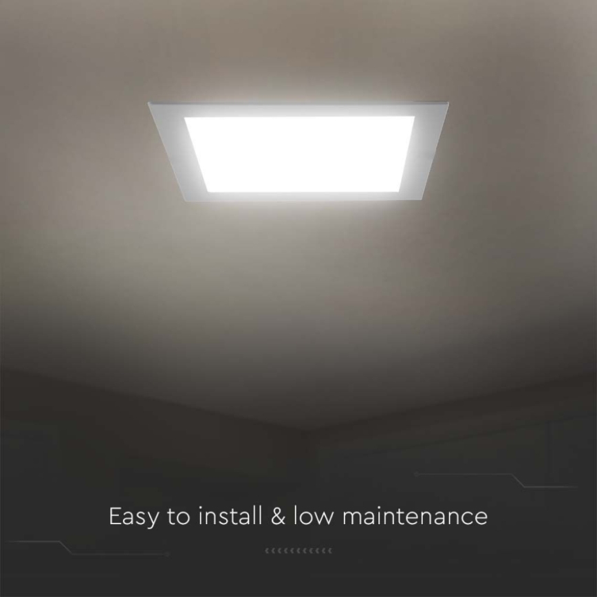 LED-Einbauleuchte LED/24W/230V 29,5x29,5 cm 3000K weiß