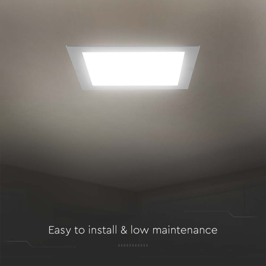 LED-Einbauleuchte LED/24W/230V 29,5x29,5 cm 6500K weiß