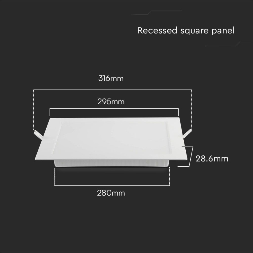 LED-Einbauleuchte LED/24W/230V 29,5x29,5 cm 6500K weiß
