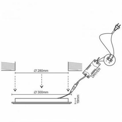 LED-Einbauleuchte LED/24W/230V