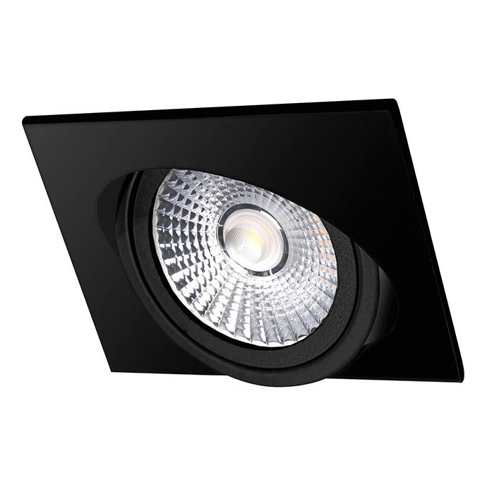 LED-Einbauleuchte LED/6W/230V 3000K 8,5x8,5 cm schwarz