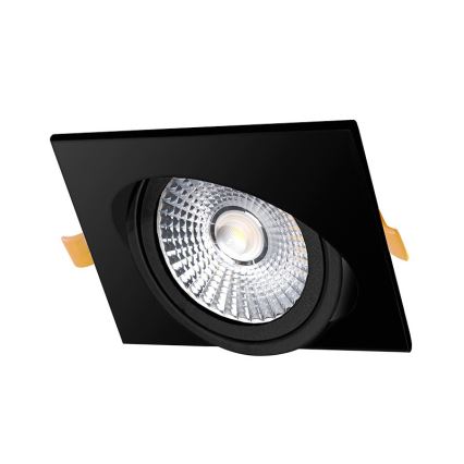 LED-Einbauleuchte LED/6W/230V 3000K 8,5x8,5 cm schwarz