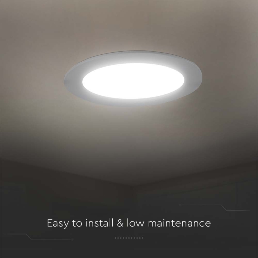 LED-Einbauleuchte LED/6W/230V d 12 cm 4000K weiß