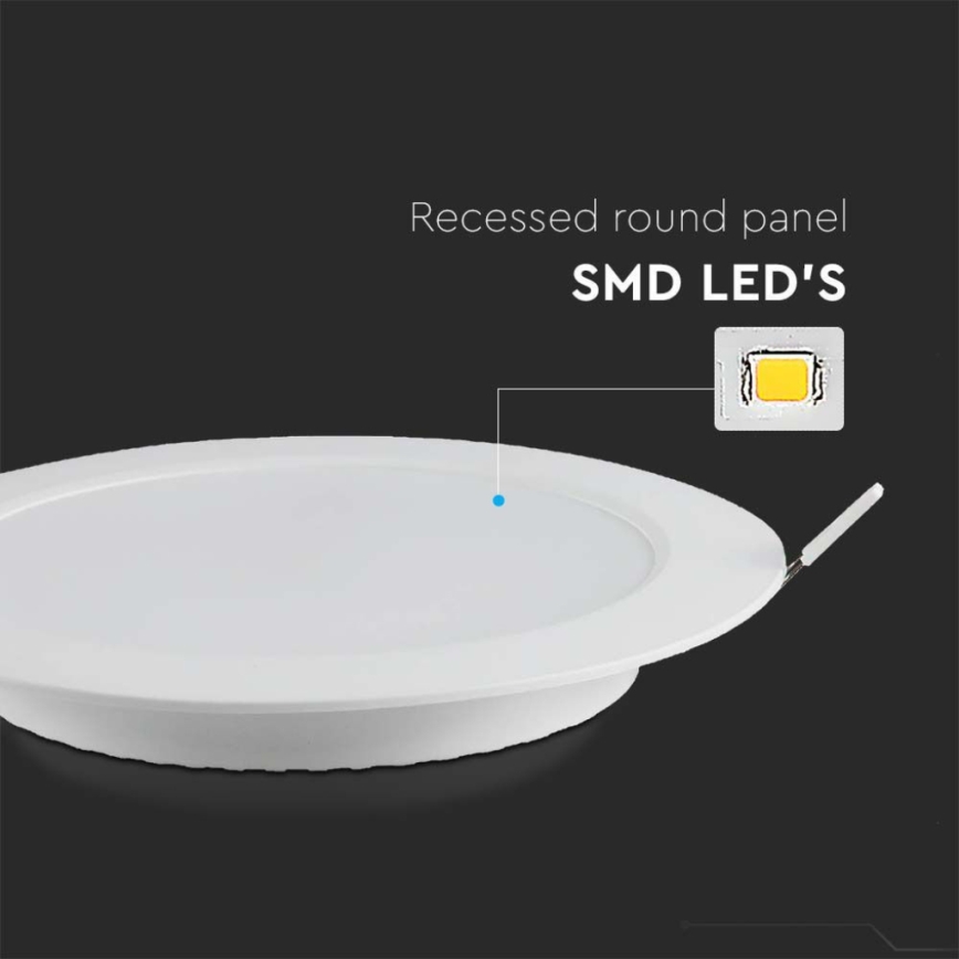 LED-Einbauleuchte LED/6W/230V d 12 cm 4000K weiß