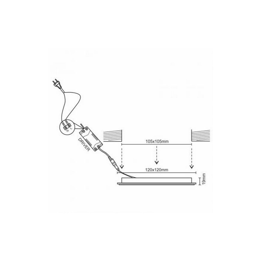 LED-Einbauleuchte LED/6W/230V