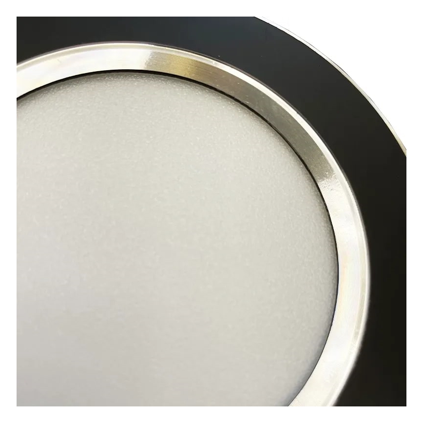 LED-Einbauleuchte LED/7,5W/230V 4000K schwarz/silbern
