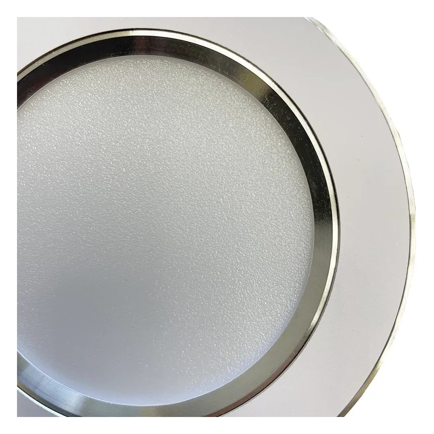 LED-Einbauleuchte LED/7,5W/230V 4000K weiß/silbern