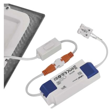 LED-Einbauleuchte NEXXO LED/12,5W/230V 3000/3500/4000K silber 17x17 cm