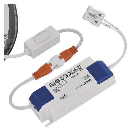 LED-Einbauleuchte NEXXO LED/12,5W/230V 3000/3500/4000K, silber, Ø 17 cm