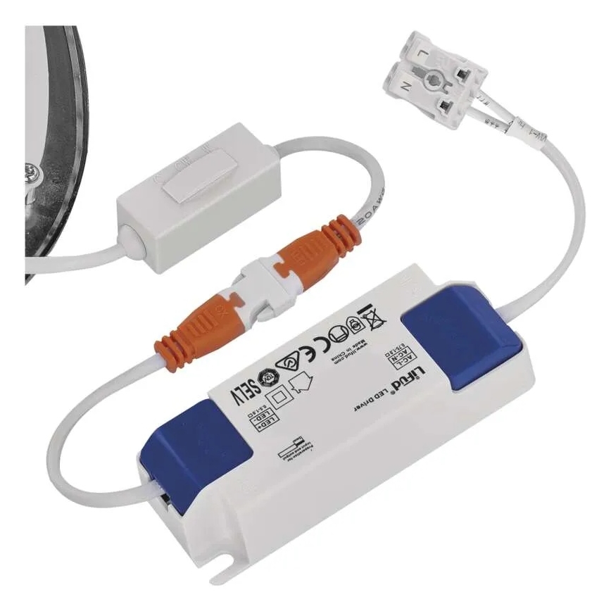 LED-Einbauleuchte NEXXO LED/12,5W/230V 3000/3500/4000K, silber, Ø 17 cm