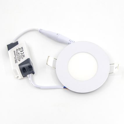 LED-Einbauleuchte QTEC LED/3W/230V 2700K d 8,3 cm