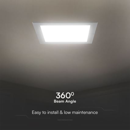 LED-Einbauleuchte SAMSUNG CHIP LED/24W/230V 3000K 29,5x29,5 cm weiß