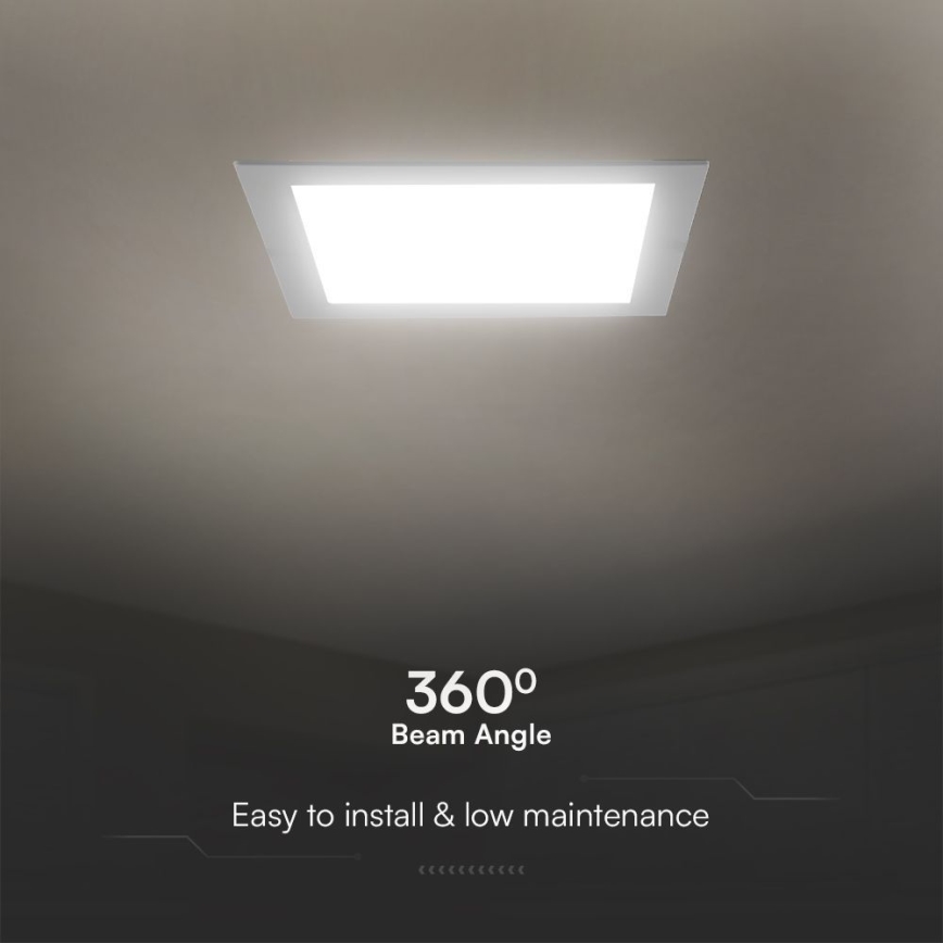 LED-Einbauleuchte SAMSUNG CHIP LED/24W/230V 3000K 29,5x29,5 cm weiß