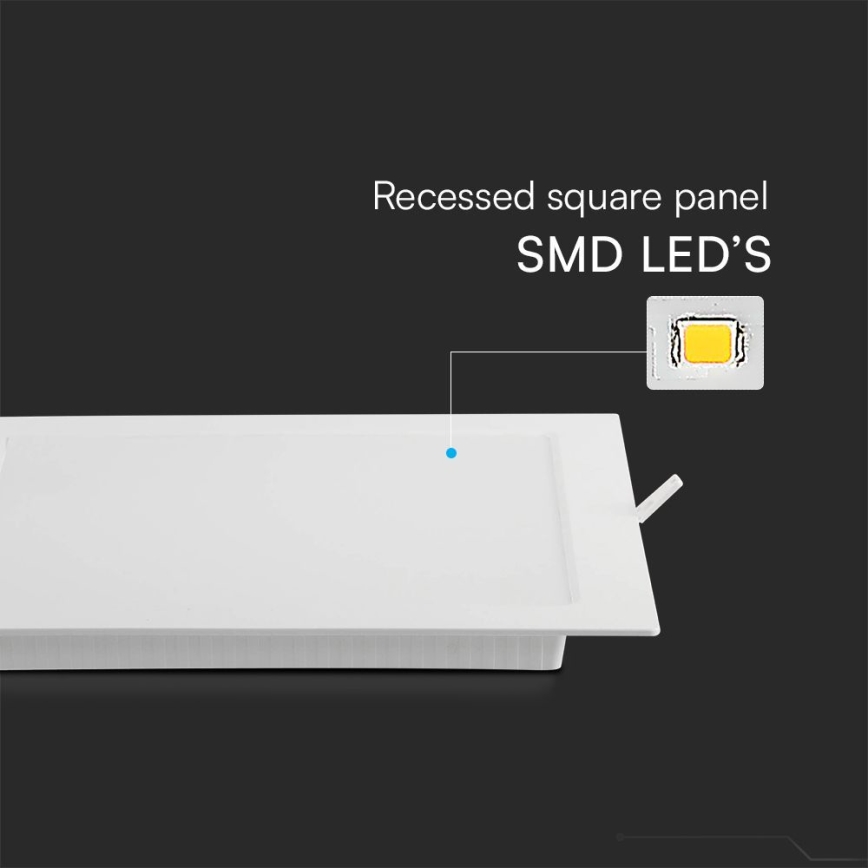 LED-Einbauleuchte SAMSUNG CHIP LED/24W/230V 3000K 29,5x29,5 cm weiß