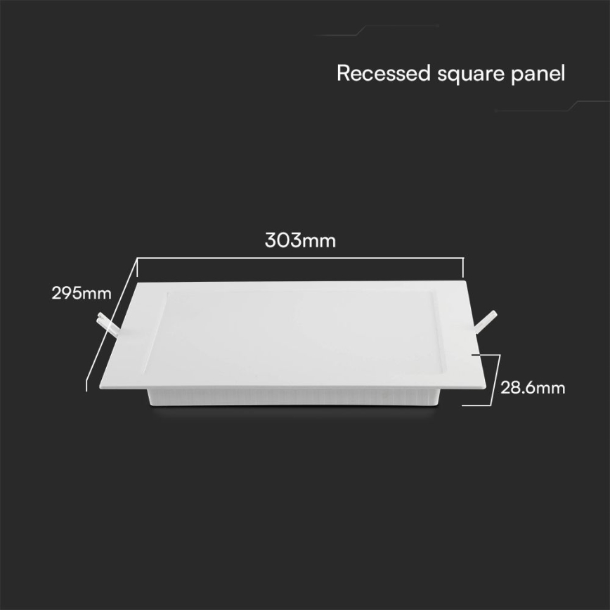 LED-Einbauleuchte SAMSUNG CHIP LED/24W/230V 3000K 29,5x29,5 cm weiß