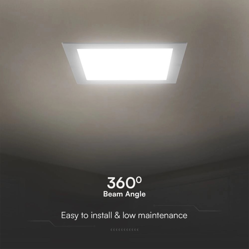 LED-Einbauleuchte SAMSUNG CHIP LED/24W/230V 4000K 29,5x29,5 cm weiß