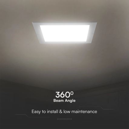 LED-Einbauleuchte SAMSUNG CHIP LED/24W/230V 6500K 29,5x29,5 cm weiß