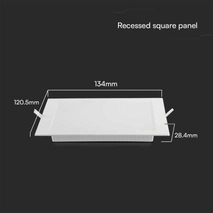 LED-Einbauleuchte SAMSUNG CHIP LED/6W/230V 3000K 12x12 cm weiß
