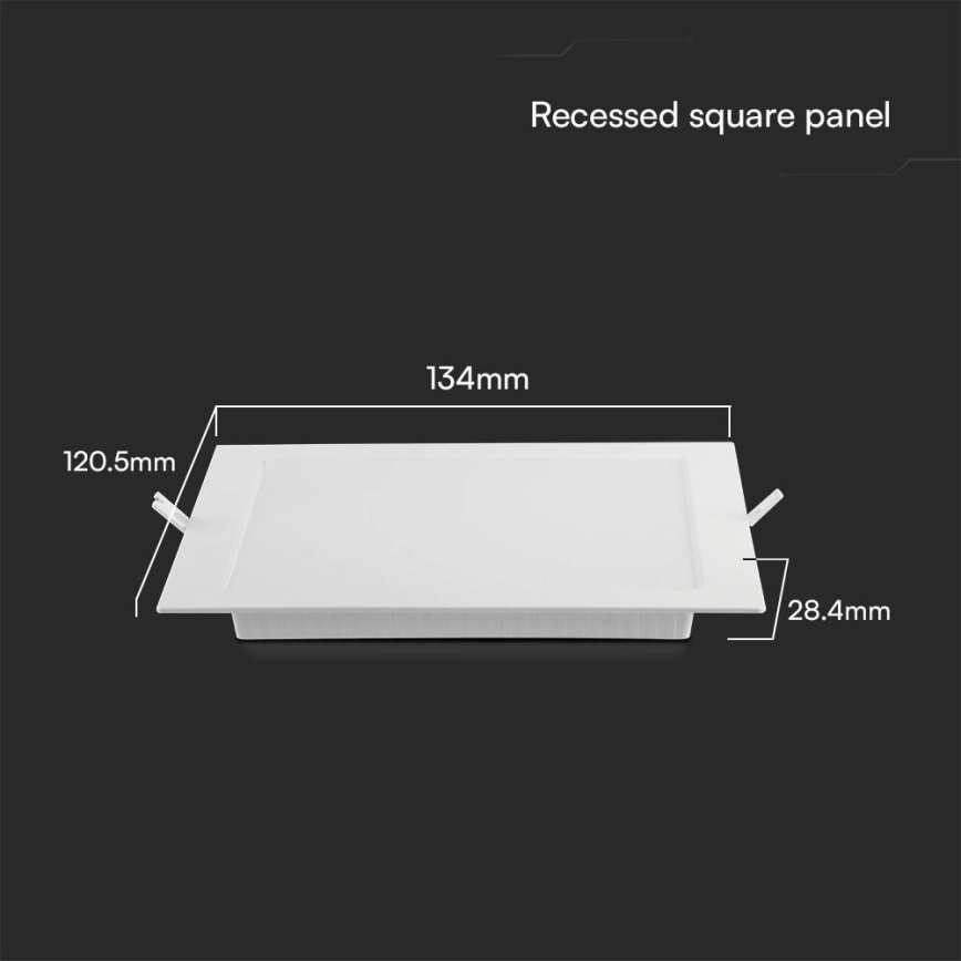 LED-Einbauleuchte SAMSUNG CHIP LED/6W/230V 3000K 12x12 cm weiß