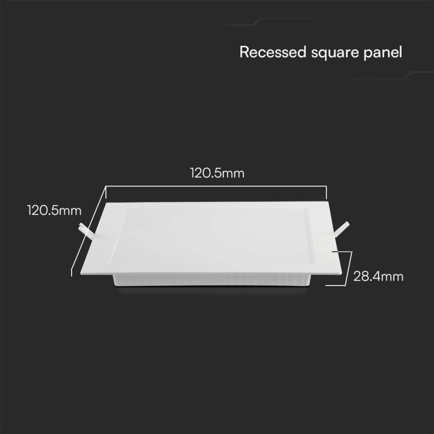 LED-Einbauleuchte SAMSUNG CHIP LED/6W/230V 4000K 12x12 cm weiß