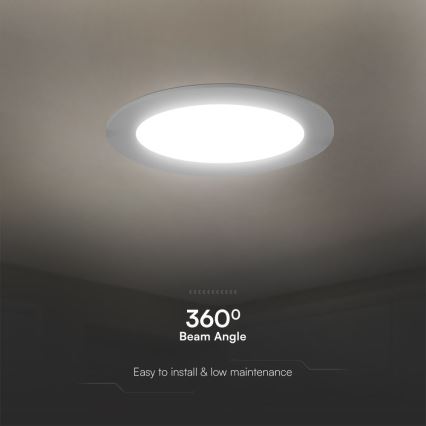 LED-Einbauleuchte SAMSUNG CHIP LED/6W/230V 6500K d 12 cm weiß