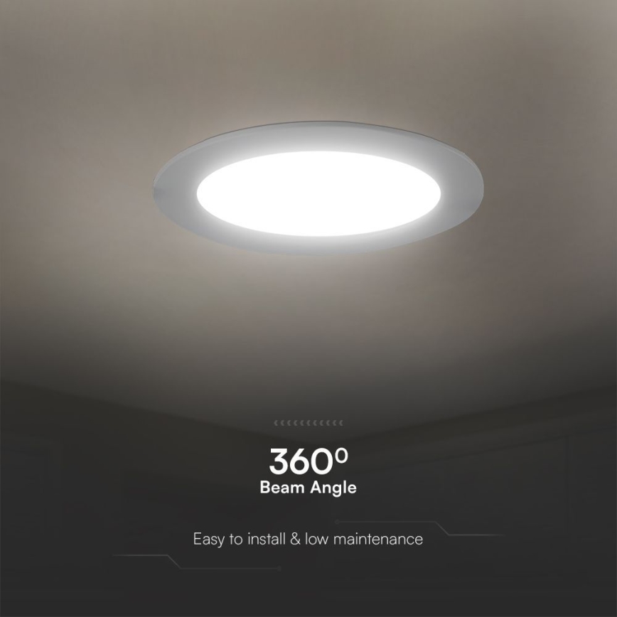 LED-Einbauleuchte SAMSUNG CHIP LED/6W/230V 6500K d 12 cm weiß