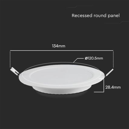 LED-Einbauleuchte SAMSUNG CHIP LED/6W/230V 6500K d 12 cm weiß