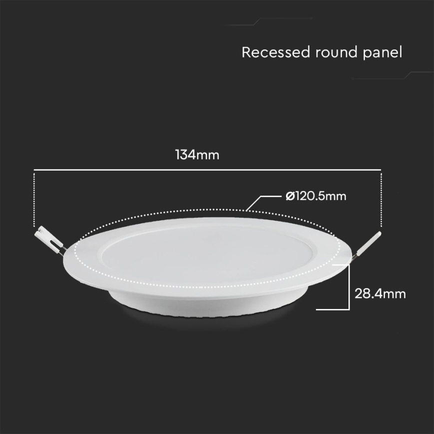 LED-Einbauleuchte SAMSUNG CHIP LED/6W/230V 6500K d 12 cm weiß