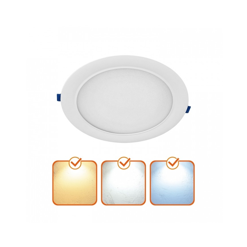 LED-Einbauleuchte SIGARO LED/18W/230V 3000/4000/6500K Ø 22 cm weiß