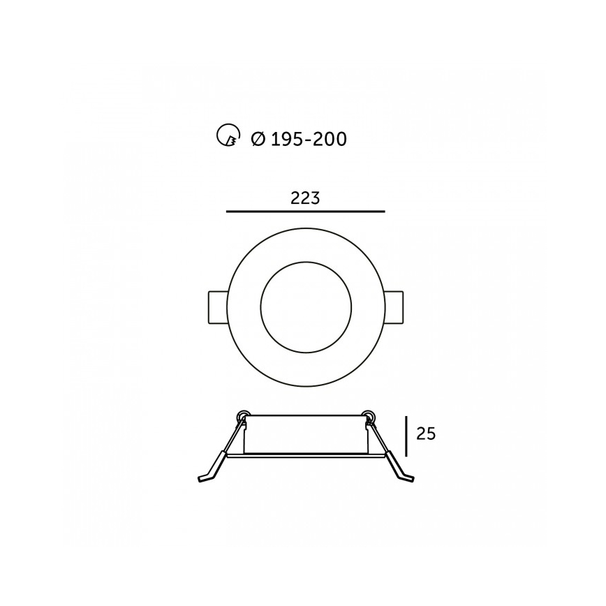 LED-Einbauleuchte SIGARO LED/18W/230V 3000/4000/6500K Ø 22 cm weiß