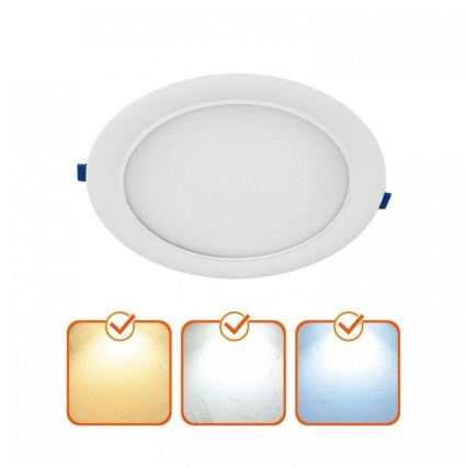 LED Einbauleuchte SIGARO LED/24W/230V 3000/4000/6500K Ø 22 cm weiß